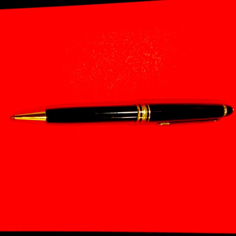 MONTBLANC meisterstick ballpoint pen black and gold GERMANY